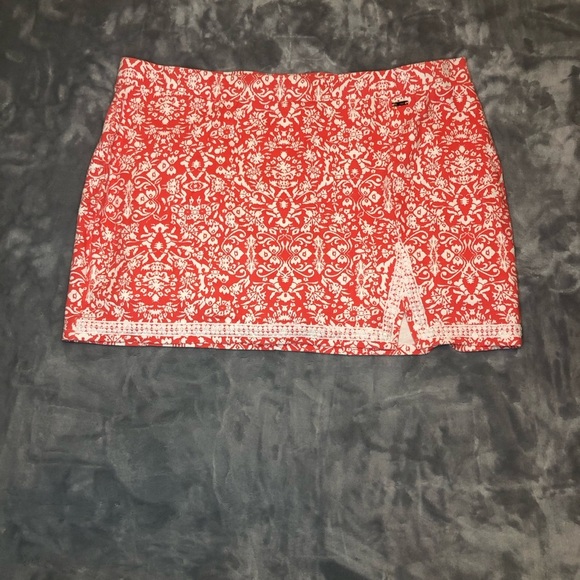 Jones New York Women's Skort Built in Shorts Orange/White Size XXL - Picture 1 of 9